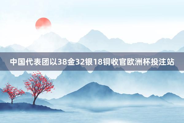 中国代表团以38金32银18铜收官欧洲杯投注站